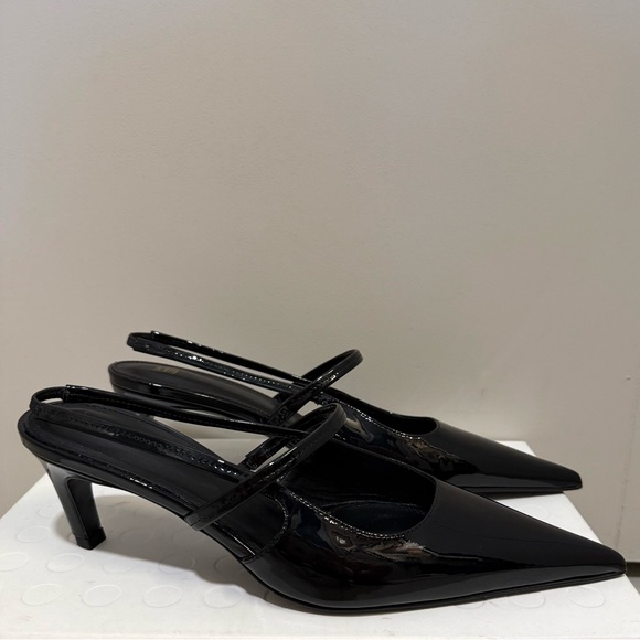 Toteme Sharp Slingback Pumps, 39, Black - Picture 4 of 17
